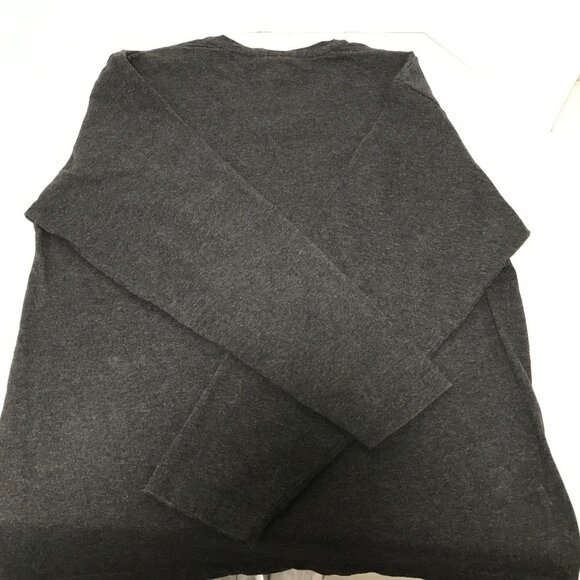 Woolrich Long Sleeve V Neck charcoal Grey Cotton shirt - Size Small - Picture 8 of 11